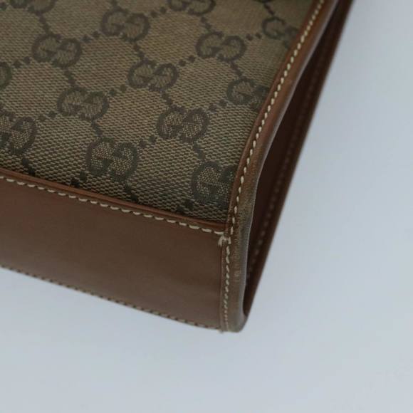 GUCCI GG Canvas Shoulder Bag Beige Gold Auth ep6167 - Picture 9 of 16